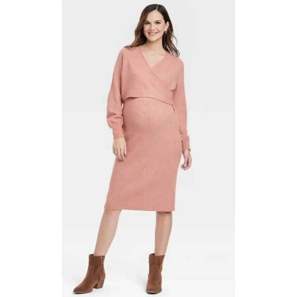 Isabel Maternity by Ingrid & Isabel Long Sleeve Sweater Dress